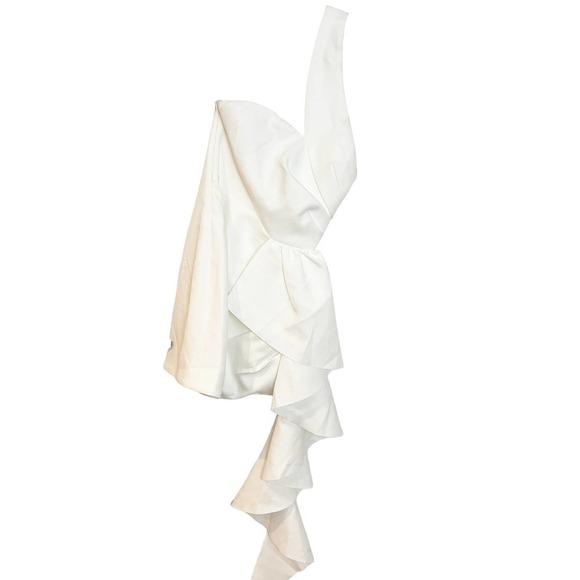 ELLIATT One-Shoulder Convergence Mini Dress Ivory Women's Size S NWOT - Picture 8 of 13